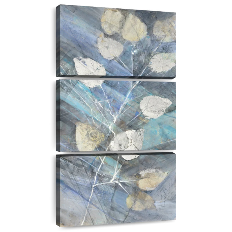 Feuilles d'argent II, H 27 po x l 12 po
