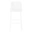 Chaise de travail en similicuir blanc avec base stable en métal et assise de bureau rembourrée