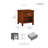 Willard 20" Transitional Wood Nightstand with Single Dovetail Drawer, Kenilin Metal Glides & Lower Storage Cubby