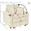 Chaise de salon confortable avec porte-revues et organisateur d'accoudoirs avec coussin de 8 po-1998035605