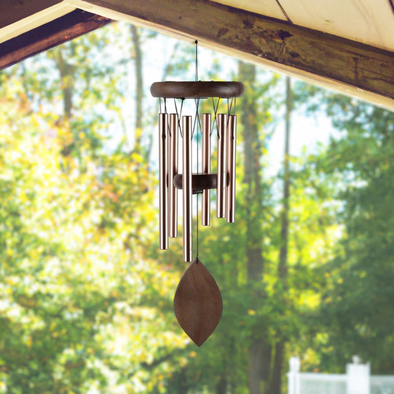 Carillon à vent 20 po en bois avec tube en cuivre