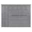 Grand lit escamotable mural avec armoires, gris