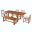 Ensemble de salle à manger 6 pièces avec banc, table extensible en bois d'hévéa avec 2 rallonges amovibles, 4 chaises rembourrées et 1 banc pour la salle à manger de cuisine-940371126-940371127