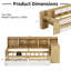 Lit en forme de L en bois peu encombrant avec armoires de rangement et bureau, conception moderne pour les maisons compactes