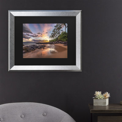 « hawaii coucher wonder », reproduction de photo sur toile encadrée