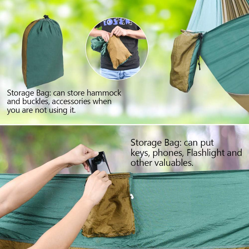 Camping Hammock Outdoor, Quick-drying & Portable for Patio, Yard, Camping, Carrying Bag Included