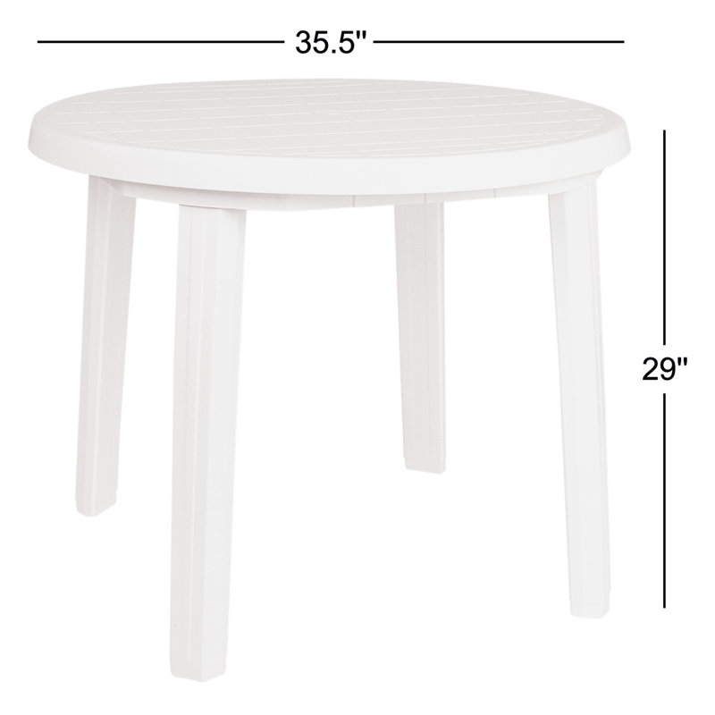 Table de salle à manger d'extérieur Kinkaider, Blanc