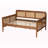 Flair Full Size Synthetic Rattan Daybed with Walnut Finish, 41.25'' H X 78.09'' W X 55.77'' L-540182353-539268397