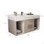39.4 '' Floating Bathroom Vanity With Ceramic Sink,Wall Mounted Vanity 2 Soft Close Drawer And White Slate Top