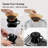 4.3" Ceramic Coffee Dripper, Glossy Black Pour Over Coffee Filter With 3-Hole Design & Internal Ridges, Food-Safe Ceramic, 1-2 Cups Capacity