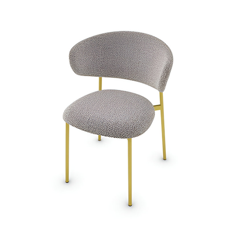 Oleandro Upholstered Chair, Hemp, Polished Brass