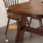 Table de salle à manger rectangulaire en bois massif brun noisette-578203253