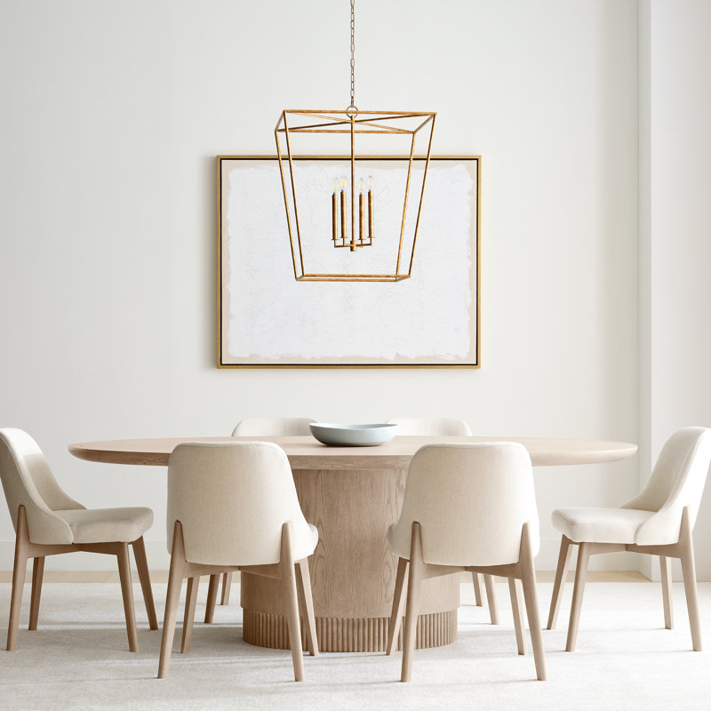 Ellen Degeneres Viota 4 Light Dining Room Entry Hallway Pendant, 96.25" H x 25" W x 25" D, Casted Gild