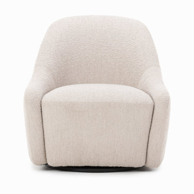 Levi Boucle Swivel Barrel Chair