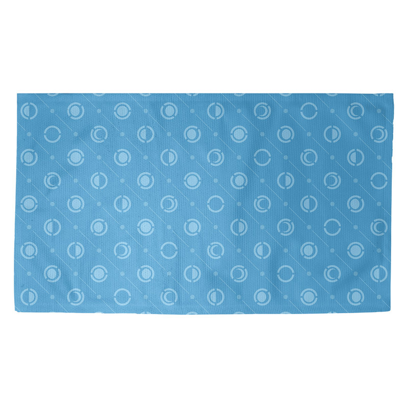 Bleu phases de lune Tapis décoratif, Rectangle 5 pi x 7 pi