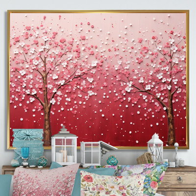 Pink And White Cherry Blossom Tree 1 - Cherry Wall Art