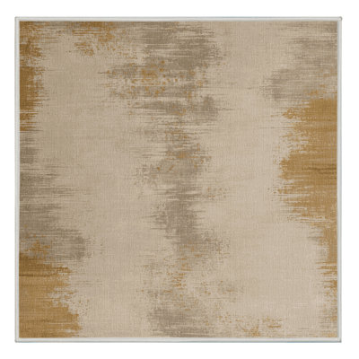 Machine Washable Abstract Beige Area Rug