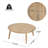 Verona Outdoor Patio Round Acacia Wood Coffee Table, Natural Finish Wood