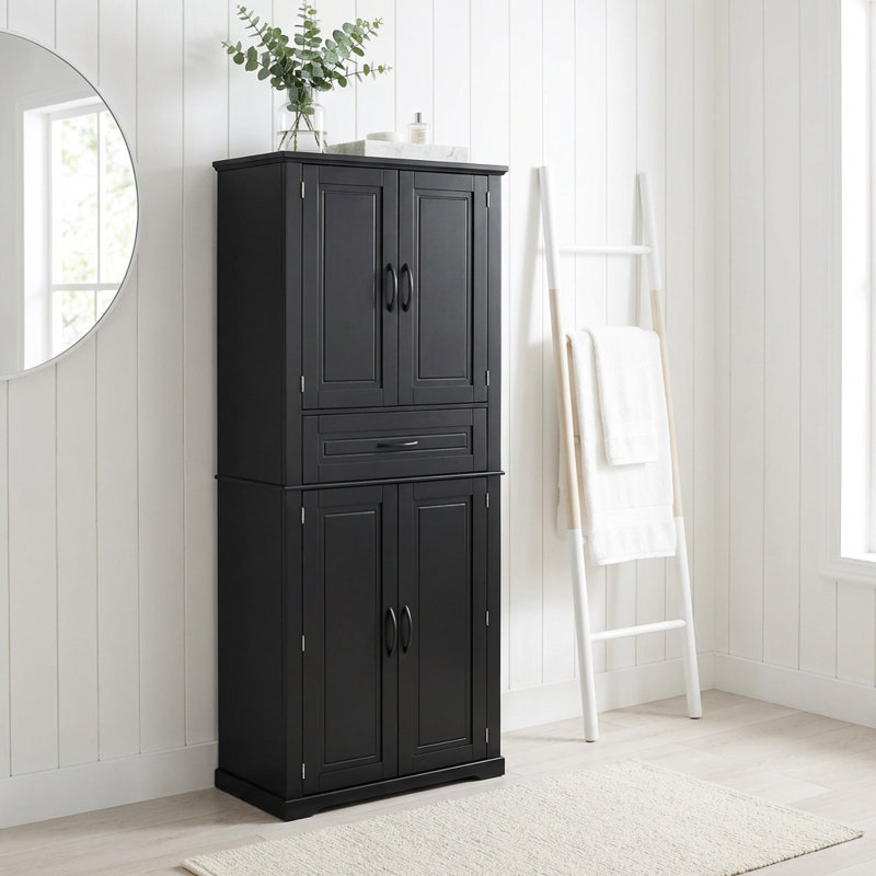 Versatile Multi-Functional Storage Cabinet with Adjustable Shelf and Drawer