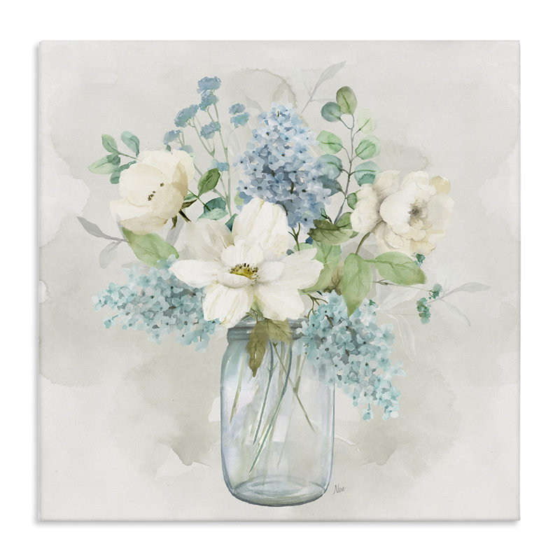Art mural sur toile Country Bunches Bouquet, design par Nan, H 17 po x l 17 po