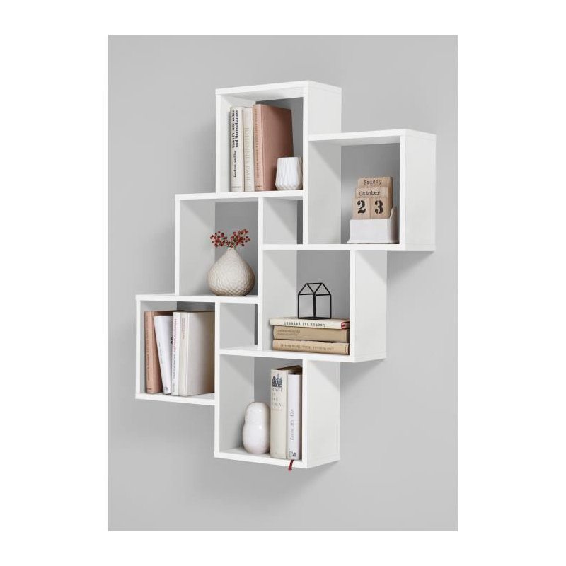 6 Piece Cube Shelf, White