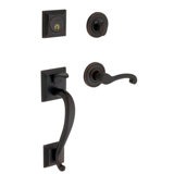 Madison Handleset with Single Cylinder Deadbolt and Door and Rosette