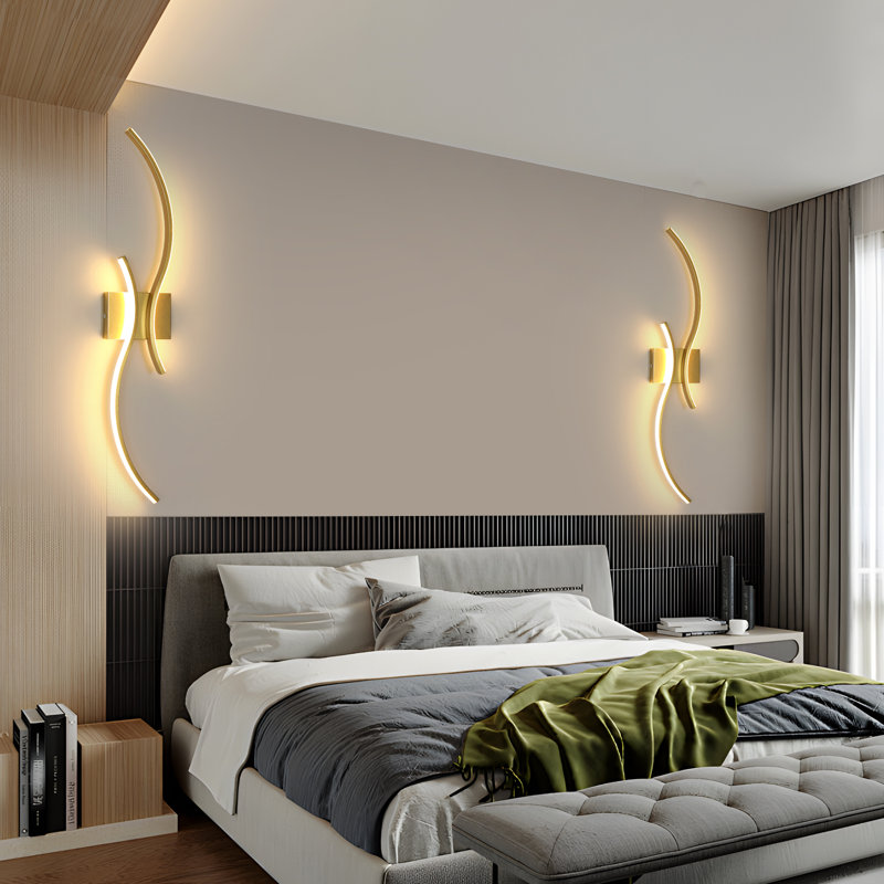 LED Flush Mounted Sconce, Gold