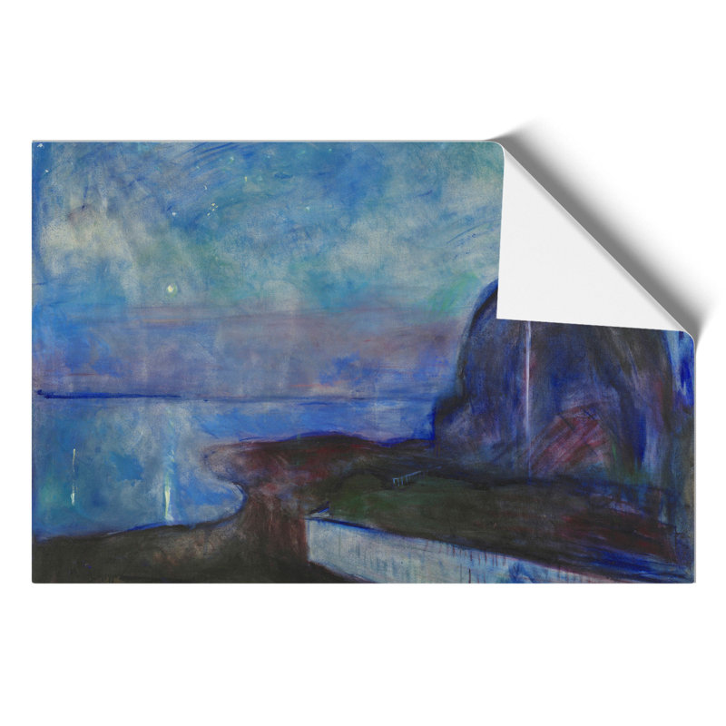 Starry Night by Edvard Munch - No Frame Painting, 42cm H x 59cm W x 0.1cm D