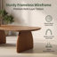 47" Oval Coffee Table, Modern Solid Wood Veneer Centre Table-86433481