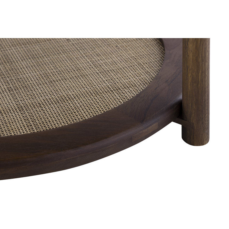 Avalon Walnut And Cane Side Table