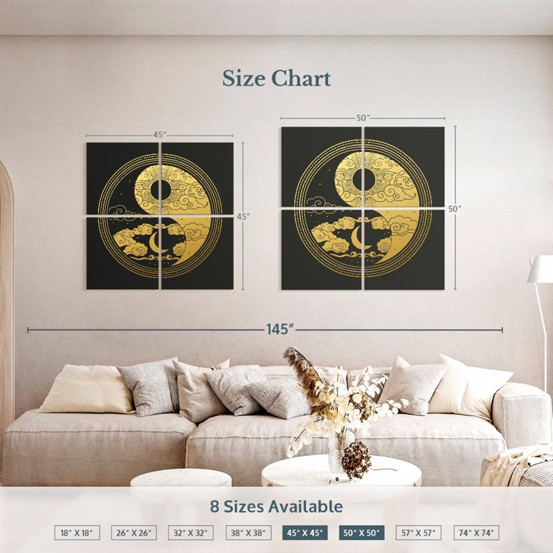 Kerrick Oriental Yin Yang, 50" H x 50" W