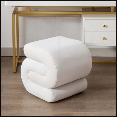 Repose-pieds en tissu de velours en forme de S avec repose-pieds, parfait pour une utilisation à l'intérieur