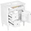Meuble-lavabo avec lavabo, 2 tiroirs et tablette ajustable-1929993806