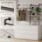 6 Drawer Dresser With Industrial Pipe Clothing Rack, 53.9" Wood Chest Of Drawers With Hanging Rods & Open Shelves, Heavy Duty Wall Mounted Closet For For Bedroom, Walk-In Closet & Dressing Area-1102458346