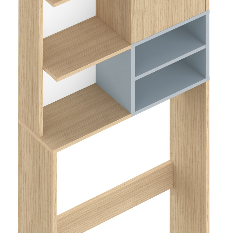 Kes Bathroom Storage, Light Oak/Grey