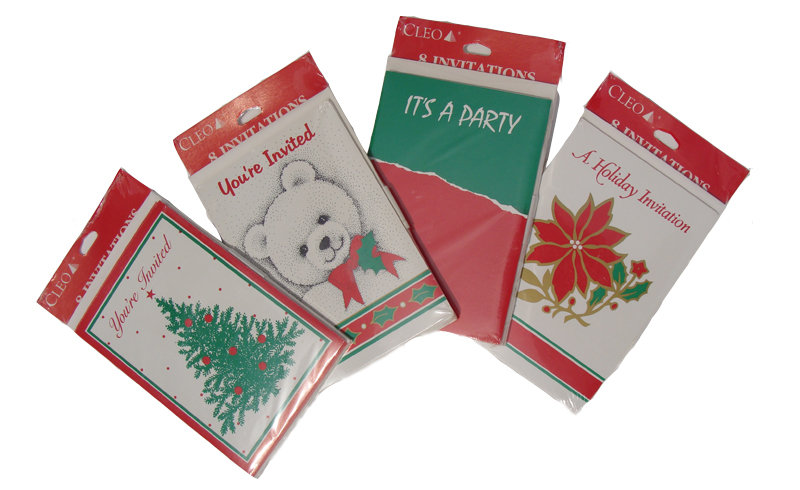 Cartes d'invitation fête de Noël club