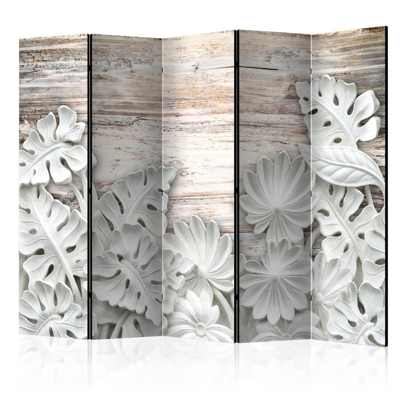 Oney Solid Wood Folding Room Divider, 5