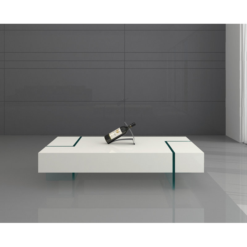 Oriska Single Coffee Table, White, 12" H x 53" L x 28" W