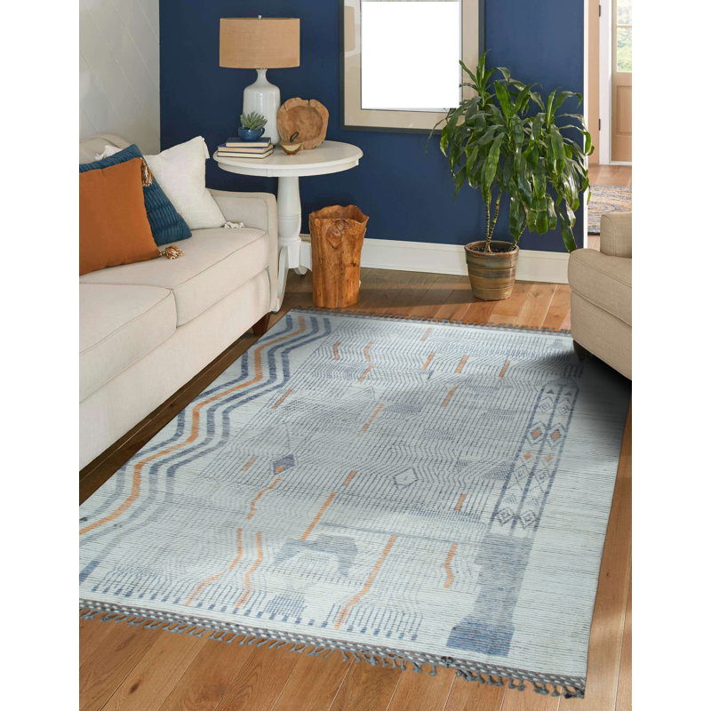 Tapis transitionnel traditionnel en laine noué à la main ivoire Traditional Traditional, Rectangle 8 pi x 11 pi