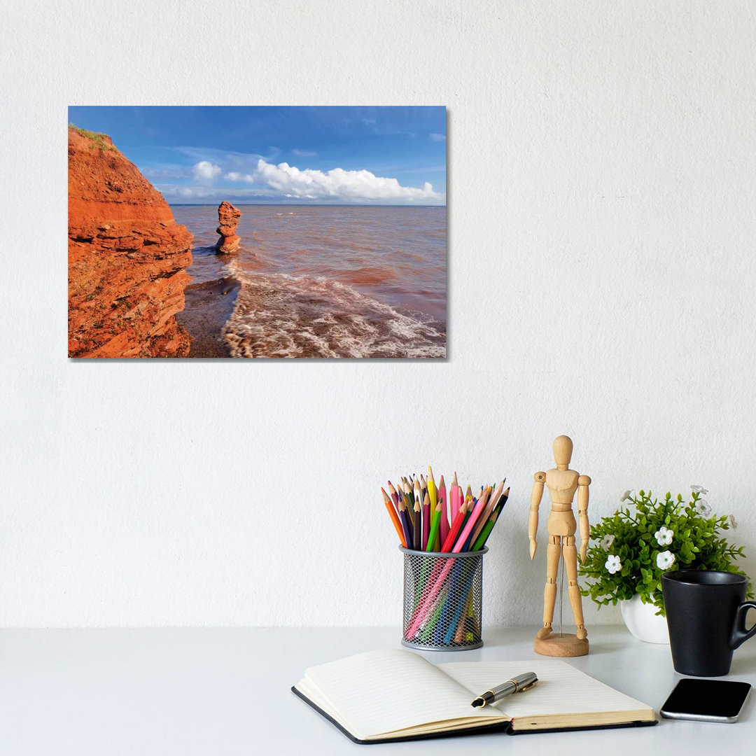 Canada, Prince Edward Island, North Cape. Shoreline Of Gulf Of St. Lawrence. by Jaynes Gallery - Wrapped Canvas Painting