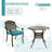 2 - Person Patio Dining Set with Round Table , Cushions Included-1949466301