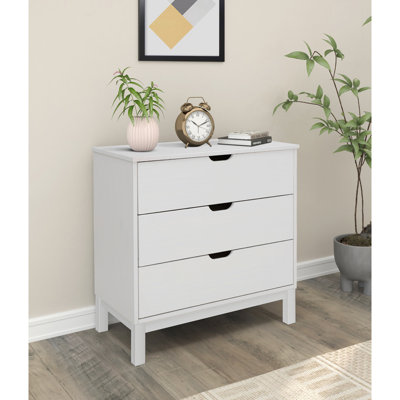 Eisenberg Solid Wood 76cm W 3 - Drawer Chest of Drawers