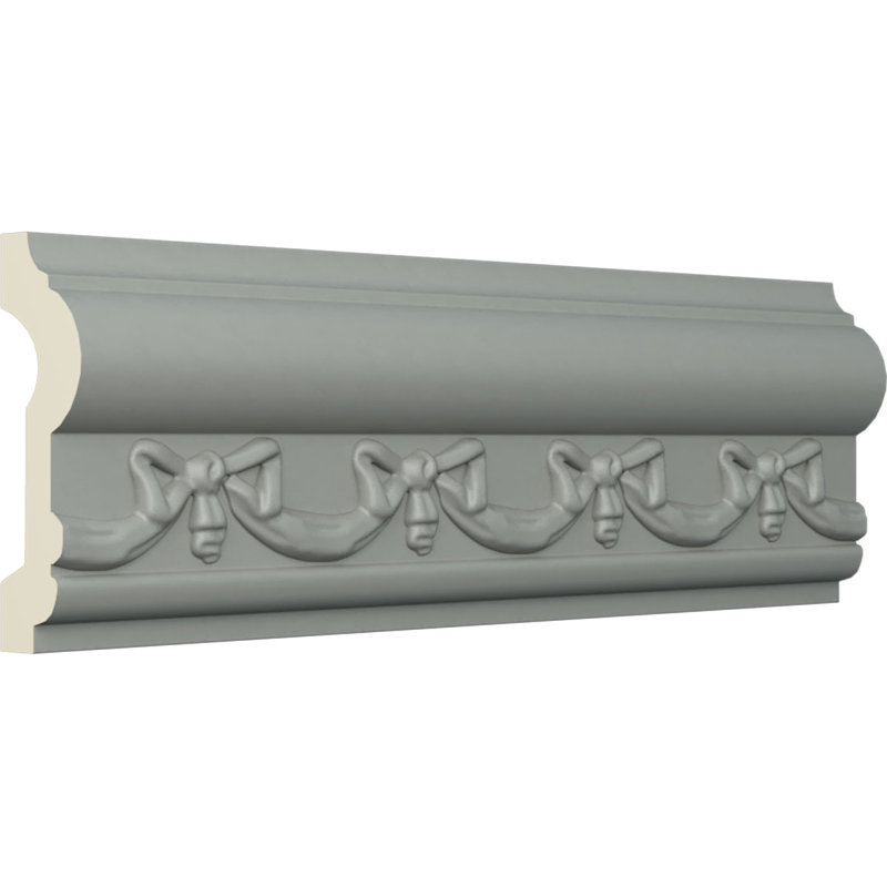 Federal Style White Polyurethane Crown Moulding Set