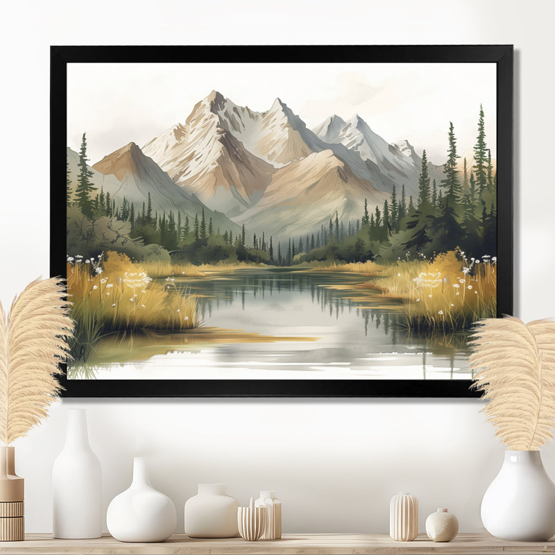 Alaska Winter River into Denali National Park II - Alaska, art mural, Toile encadrée noire simple, H 12 po x l 20 po x P 1 po