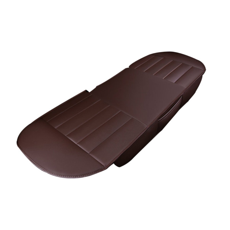 Car Back Seat Cover Breathable Pu Leather Rear Seat Cushion Protector Universal, Brown
