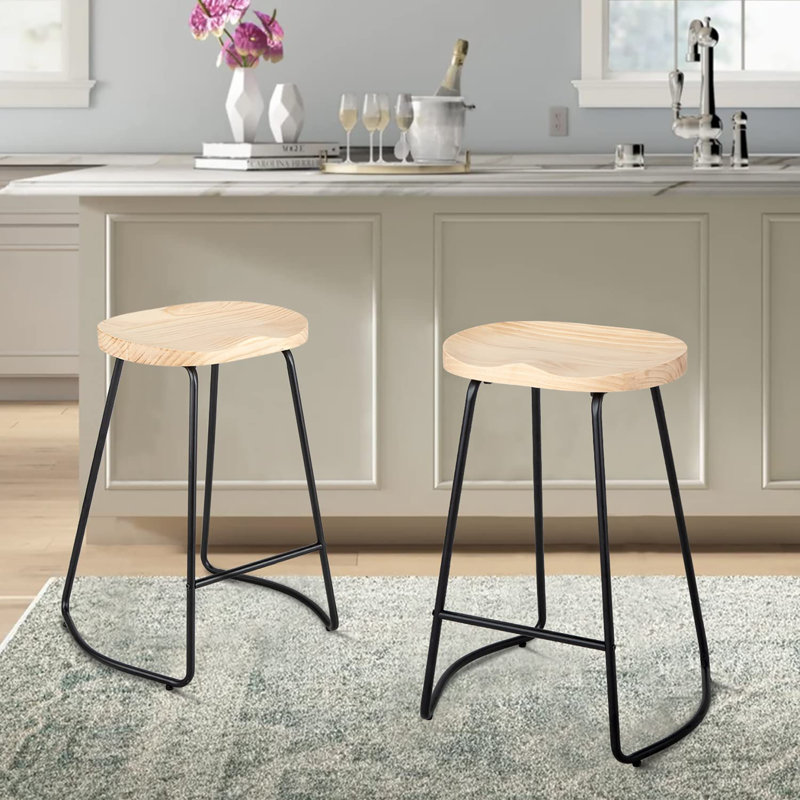 Ensemble de 2 tabourets de bar, Burlywood