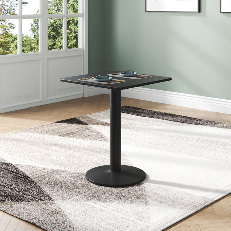 Unicoi Metal Base Dining Table, Black
