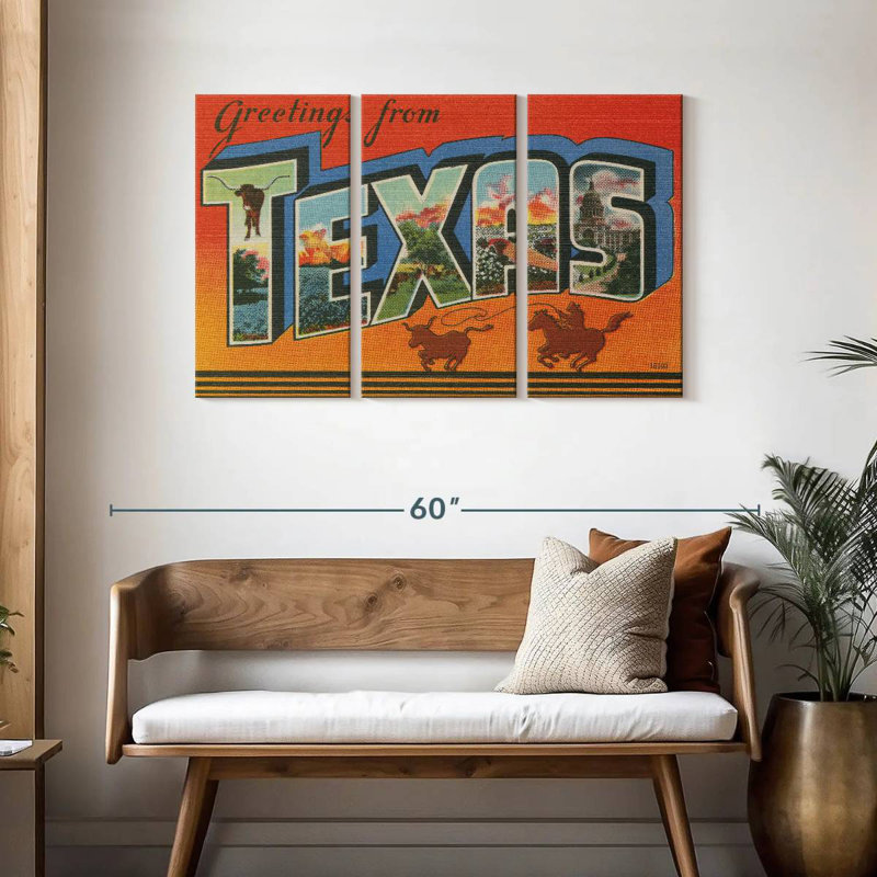 Sebbie Greetings From Texas, 28" H x 45" W