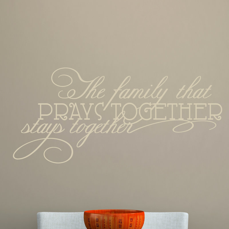 Décalcomanie murale the family qui prays ensemble, Beige clair