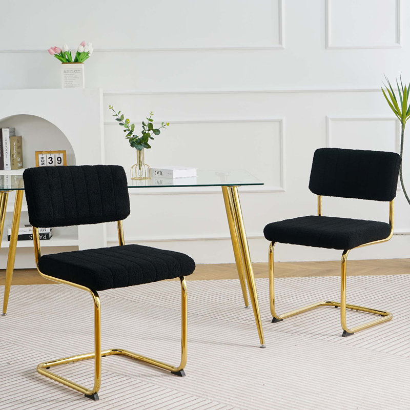 Chaise rembourrée, Noir